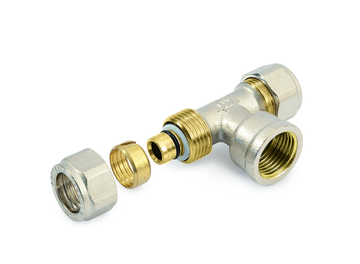 Тройник General Fittings 5300 16-1/2"-16 обжим-внутренняя-обжим