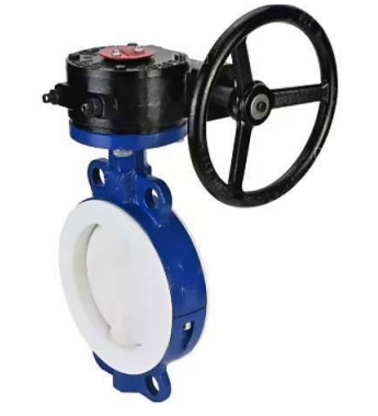 Затвор дисковый поворотный DN.ru WBV3434Pf-2W-Fb-H Ду100 Ру16 корпус - углеродистая сталь WCB, диск - углеродистая сталь WCB, уплотнение - PTFE, футерованный, межфланцевый, с ISO-фланцем F07, квадрат 14х14, крутящий момент 63Нм, с рукояткой