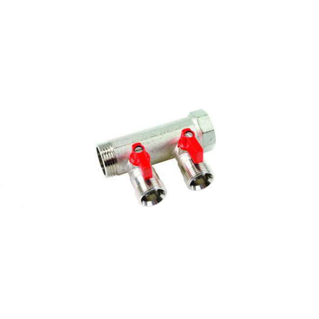 Коллектор Henco с шаровыми кранами под евроконус VB050503-ROOD