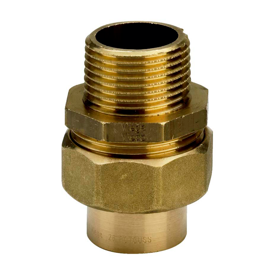 Американка 35-1 1/4" Viega R4, 94343G, пайка-резьба, нар., бронза