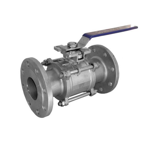 Кран шаровой Newkey фланцевый под привод нержавеющий (3PC)  AISI304 DN25 (1")  (CF8)  PN16