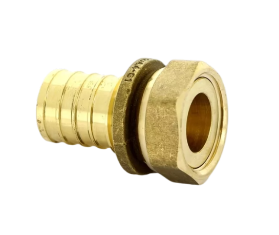 Переходник 20-1/2", General Fittings 3400, надв.гильза-резьба, вн., латунь, с накидной гайкой