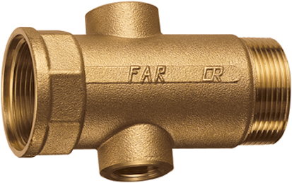 Коллектор FAR 1 1/2" с 2 отводами 3/4" ВР