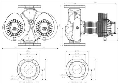 Насос циркуляционный NMTD MAX C 80/80 F360 PN10