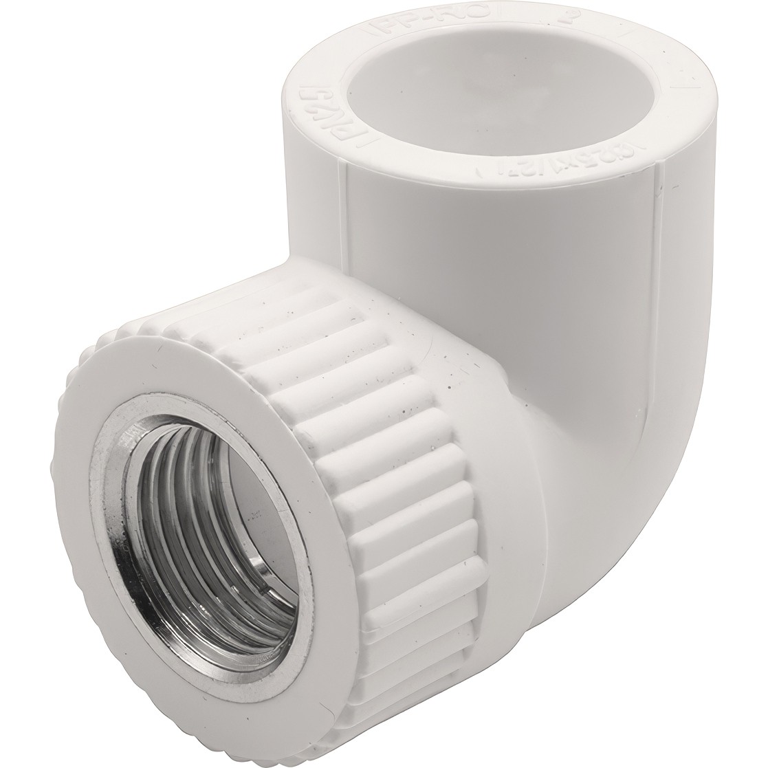 Угольник THERMOLIGHT комбинированный PP-R ВР 32х1" белый (10/80)