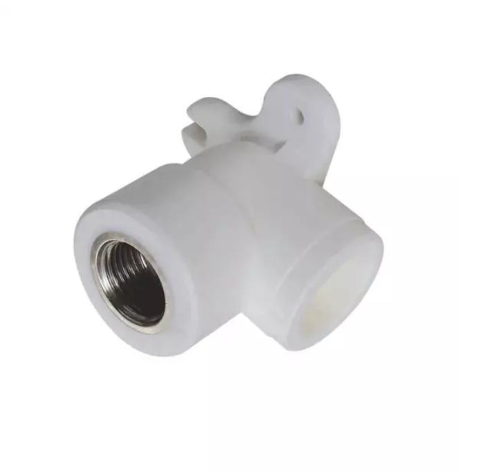 Угольник PP-R белый комбинированный Дн25х1/2" ВР с креплением PRO VALFEX 10120025-PRO