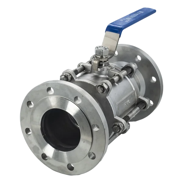 Кран шаровый фланцевый трехсоставной нержавеющий (3PC)  AISI304 DN 125 (5")  (CF8)  PN16