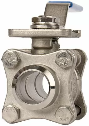Кран шаровой полнопроходной GENEBRE 2026 12 DN100 PN63 CF8M / CF8M / PTFE+15% GF СВ/СВ рукоятка-рычаг кв.17мм