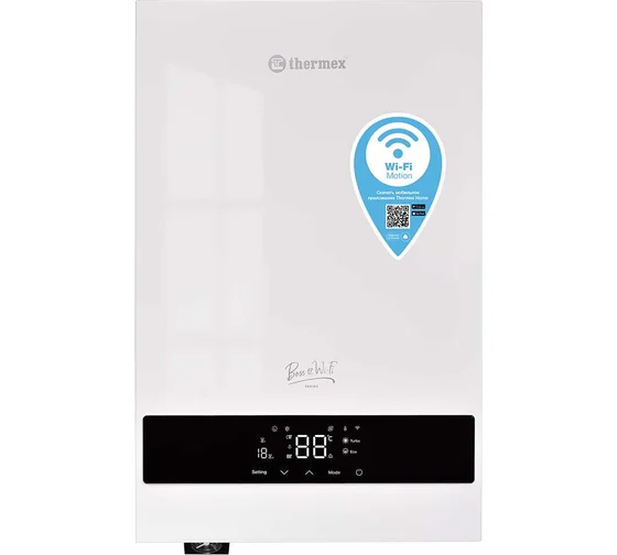 Котел электрический THERMEX BOSS настенный автономный однок.12 кВт Wi-Fi (без под.3-х кл) белый