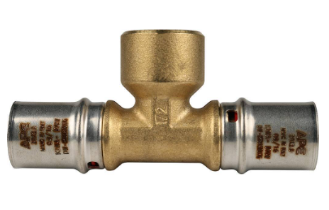 Тройник-пресс с внутренней резьбой, тип SFP-0007, Stout Ду20х1/2х20