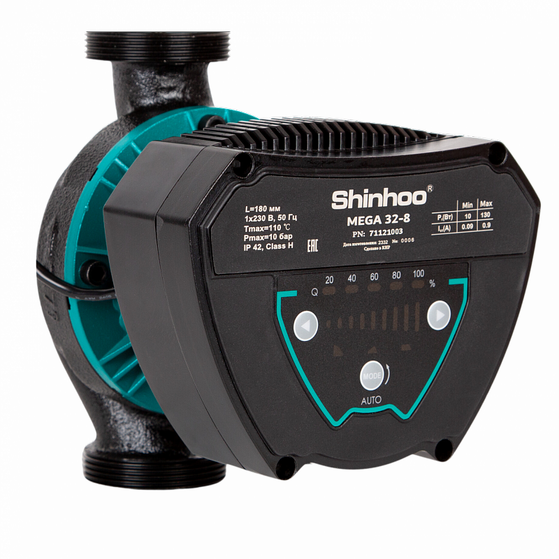 Насос циркуляционный SHINHOO MEGA 32-12 230V резьбовой