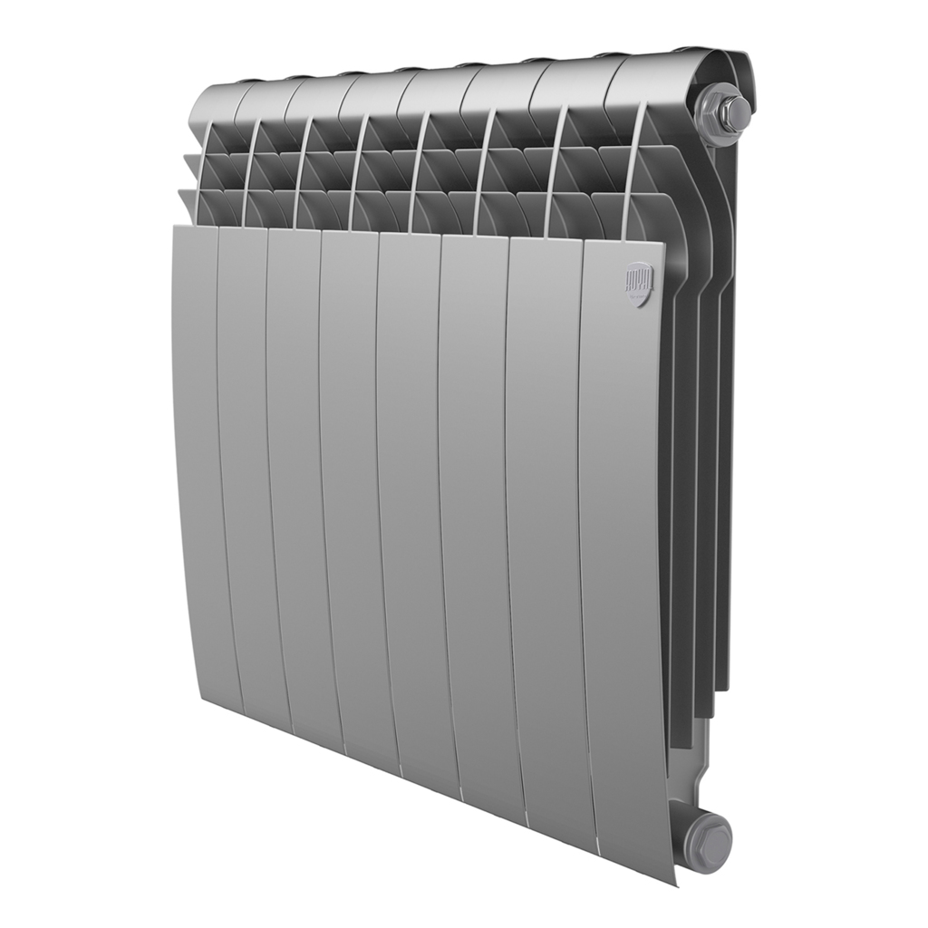 Радиатор биметаллический Royal Thermo BiLiner 500 /Silver Satin (серебро) (6 секций)  500 мм