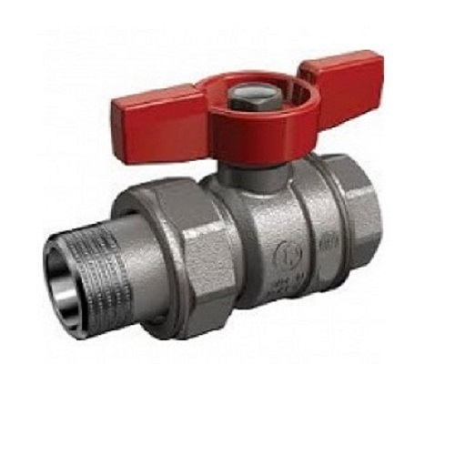 Кран шаровой Gekon хром ручка-бабочка 3/4" ВР-американка