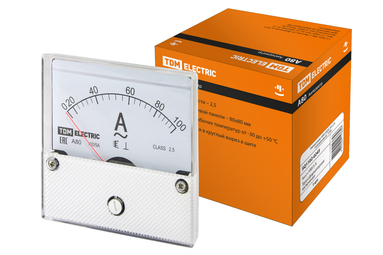 Амперметр TDM А80Н 75А/5А-2,5, (без поверки)