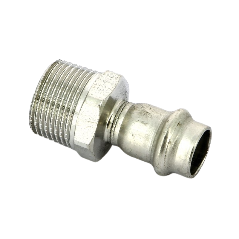 Переход НР 15 х 3/4" Sanpress Inox с SC-Contur, нержавеющая сталь 436452 Viega