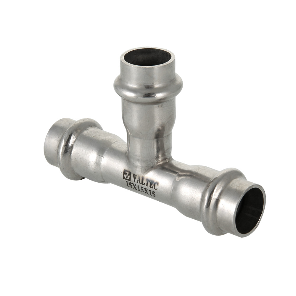 Фитинг из нержавеющей стали – пресс-тройник Valtec VTI.931.I.151515