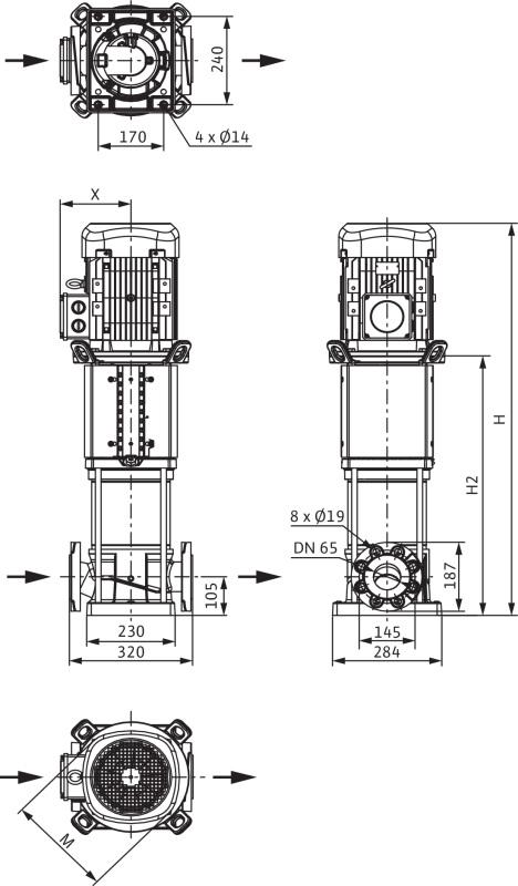 Насос Wilo HELIX V 3603/1-1/16/E/KS/400-50