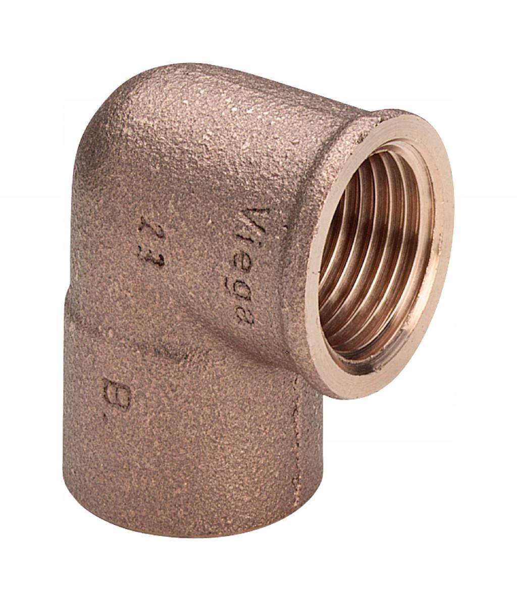 Угольник 90° 22-3/4", Viega R4, 94090G, пайка-резьба, вн., бронза