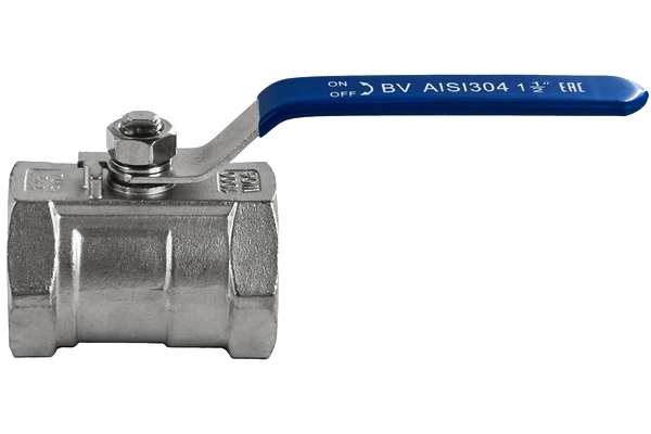 Кран шаровый муфтовый стандартнопроходной Newkey нержавеющий DN40 PN40