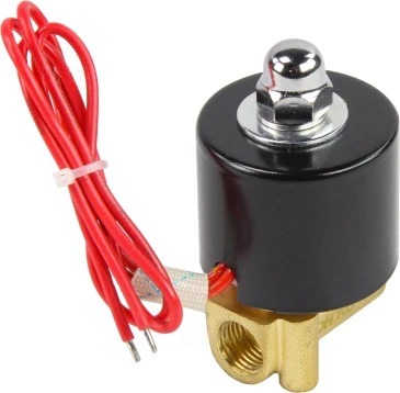 Клапан электромагнитный DN.ru VS100-VT-NC-220VAC 1/4" Ду8 Ру10, соленоидный двухходовой, корпус - латунь, уплотнение - Viton, резьбовой, нормально-закрытый, прямого действия, катушка - 220В