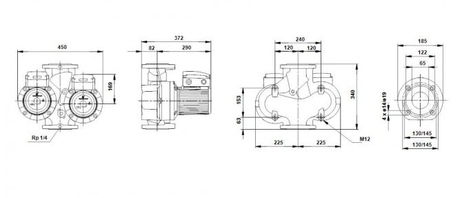 Насос Grundfos UPSD 65-120 F 3x400-415V PN6/10 w/relay