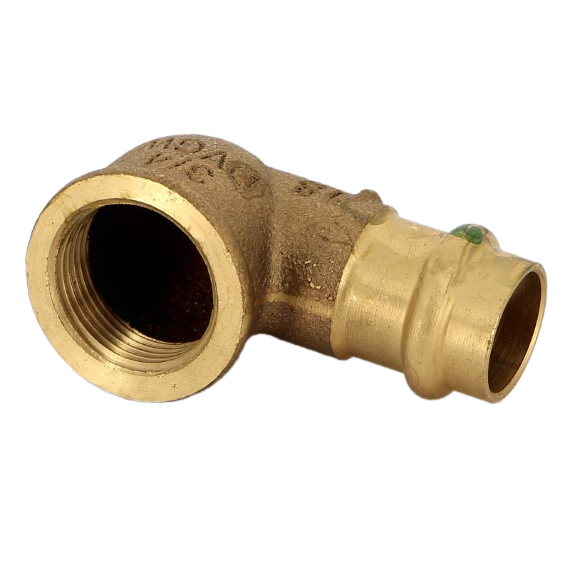 Угловой переход BP 90° Sanpress с SC-Contur 18x3/4", бронза, модель 2214.2
