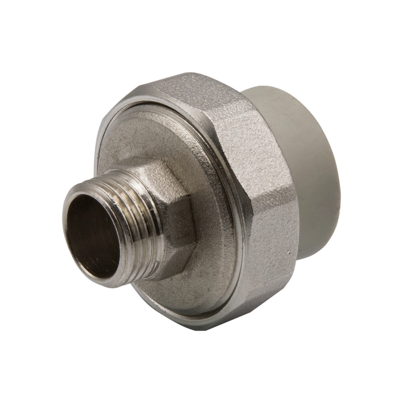 Муфта комб. разъемная, нар 25х1/2'' EVER® plast серый