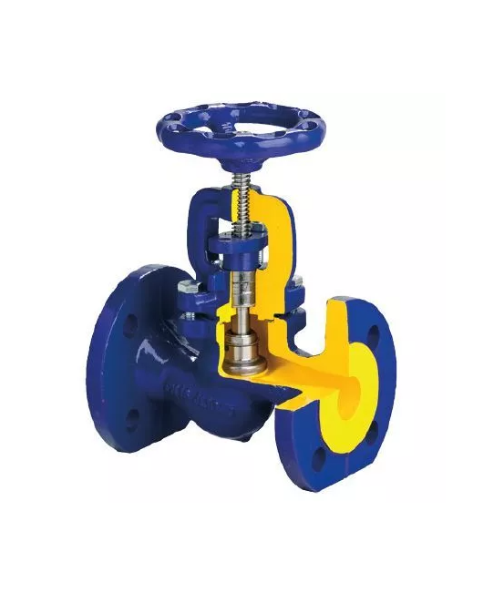 Вентиль запорный сальниковый Zetkama DN080, PN16, корпус - чугун GJL-250 (GG25)  Ф/Ф, штурвал