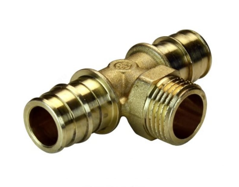 Тройник PE-X латунный радиальный Дн25х3/4"х25 НР Giacomini