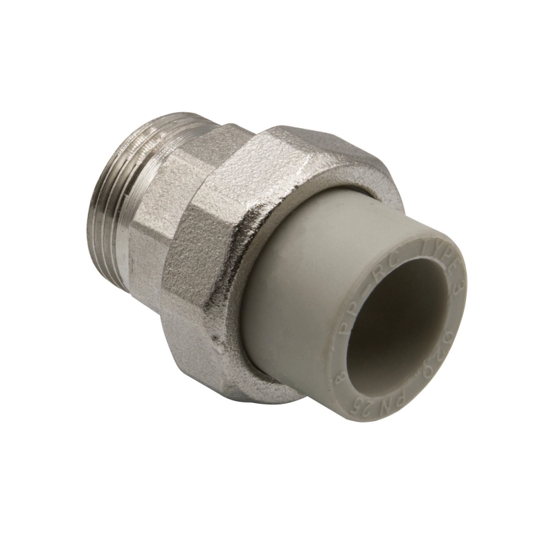 Муфта комб. разъемная, нар 20х3/4'' EVER® plast серый