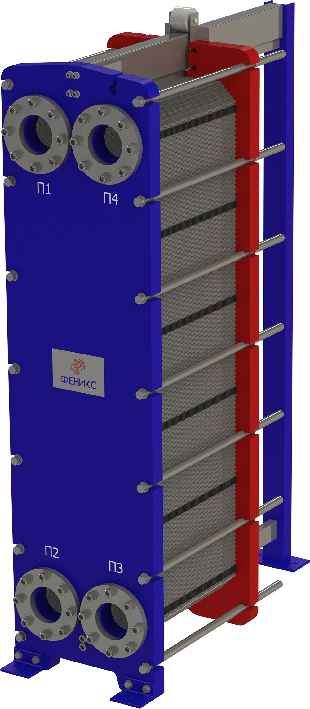 Теплообменник пластинчатый разборный 150 кВт для ГВС Ду150 Phoenix SAPR-62H-E-11