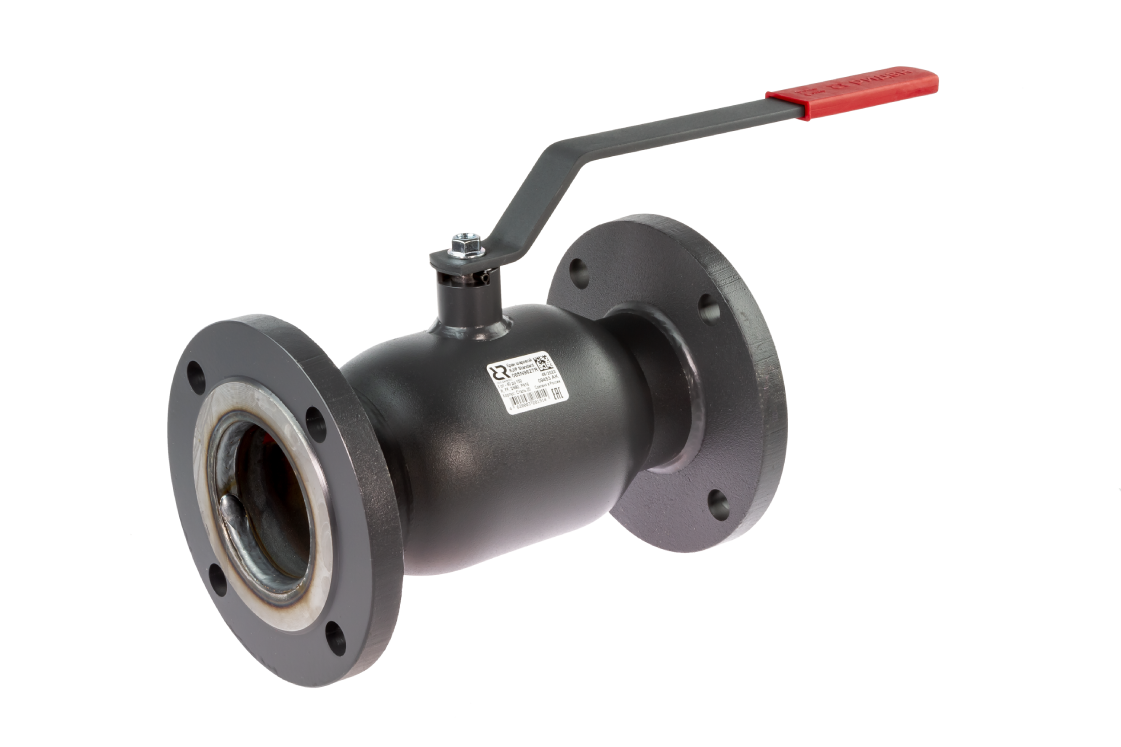 Кран шаровой Ридан JiP-R Standard FF Ду25 фланцевый, с рукояткой стандартным проходом