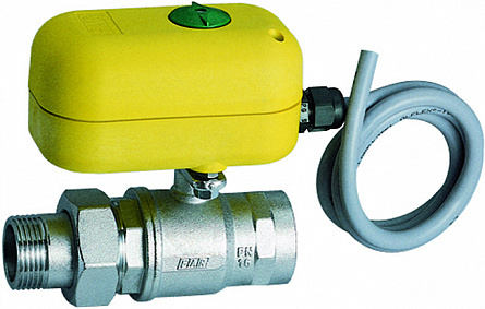 Шаровой кран FAR 2-х ход. зон. с серв. 220 В 1 1/4" НР-ВР
