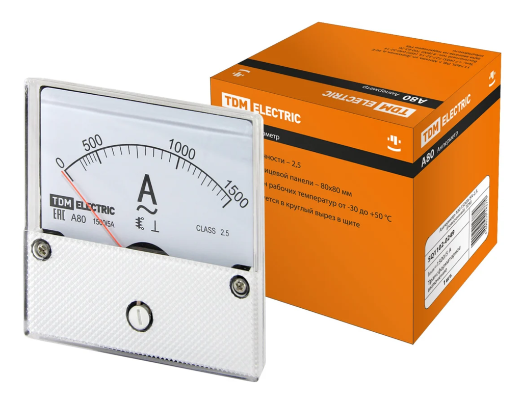 Амперметр TDM А80 1500А/5А-2,5, (поверенный)