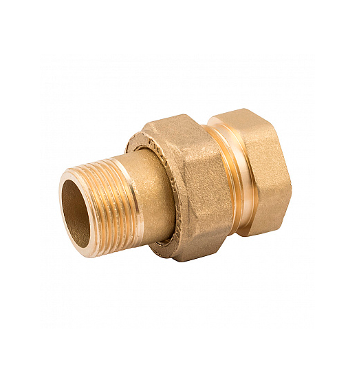 Сгон американка, прямой, НВ, 3/4", 3/4", латунь, с плоским уплотнением ELSEN