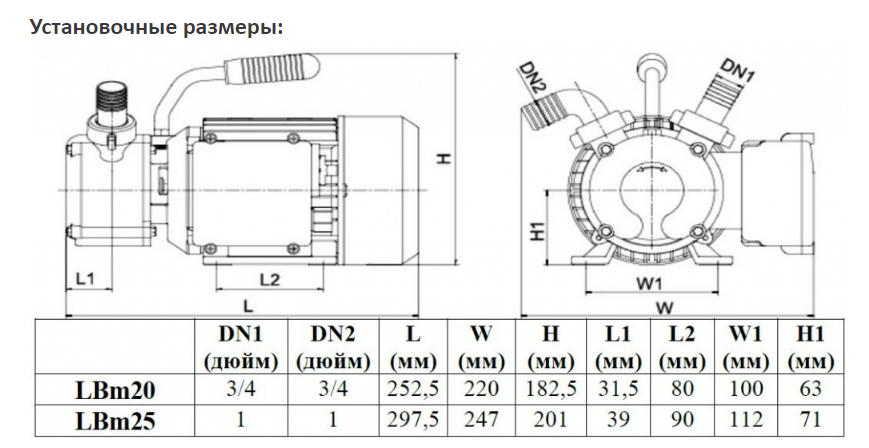 Насос LEO LBm25