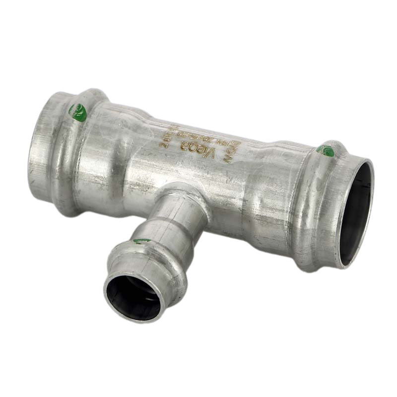 Тройник, Viega, Sanpress Inox, с SC-Contur, нержавеющая сталь, 28 x 15 x 28 мм, модель 2318