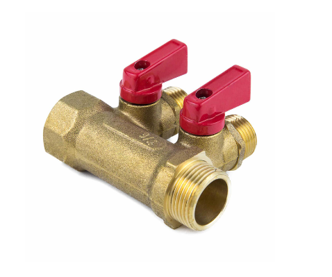 Коллектор лат шар/к красн 3/4" м/р 4в 1/2" н/р 35мм Aquasfera 9026-03