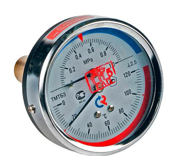 Термоманометр Росма ТМТБ-41Т.1 (0-120С) (0-0,6MPa) G1/2.2,5