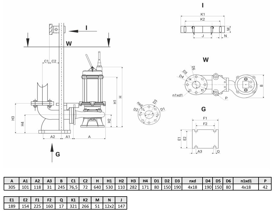 Канализационный насос Wellmix 80WQ2-50-25-7.5/2_380V