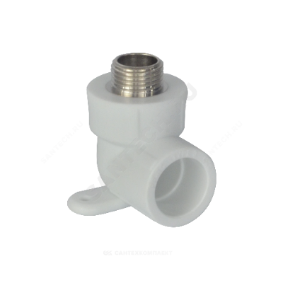 Угольник 90° 20-3/4", Valfex Standard, пайка-резьба, нар., PP-R, белый