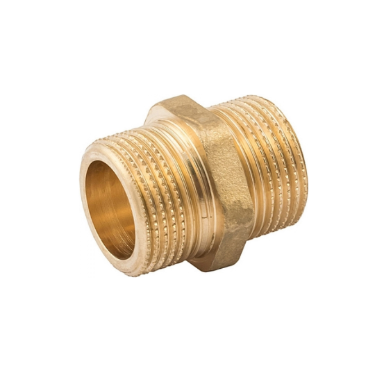 Ниппель НН, 3/4", 3/4", латунь, равнопроходной ELSEN