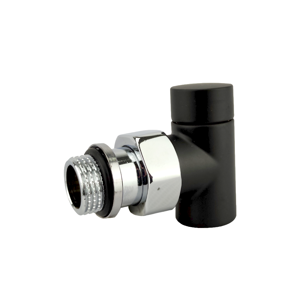 Клапан запорный угловой SR Rubinetterie Tondera Light 1/2" черный матовый