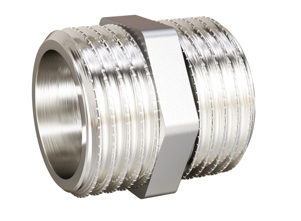 Ниппель LD DN20 (3/4") НР/НР латунь никель