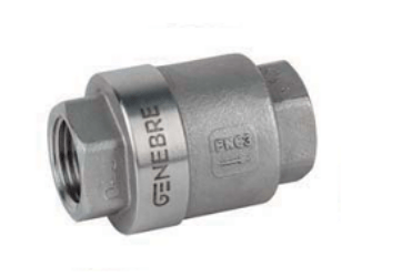 Клапан обратный пружинный GENEBRE 2416 07 DN032 PN63, корпус - CF8M, диск - CF8M, уплотнение - CF8M, ВР/ВР