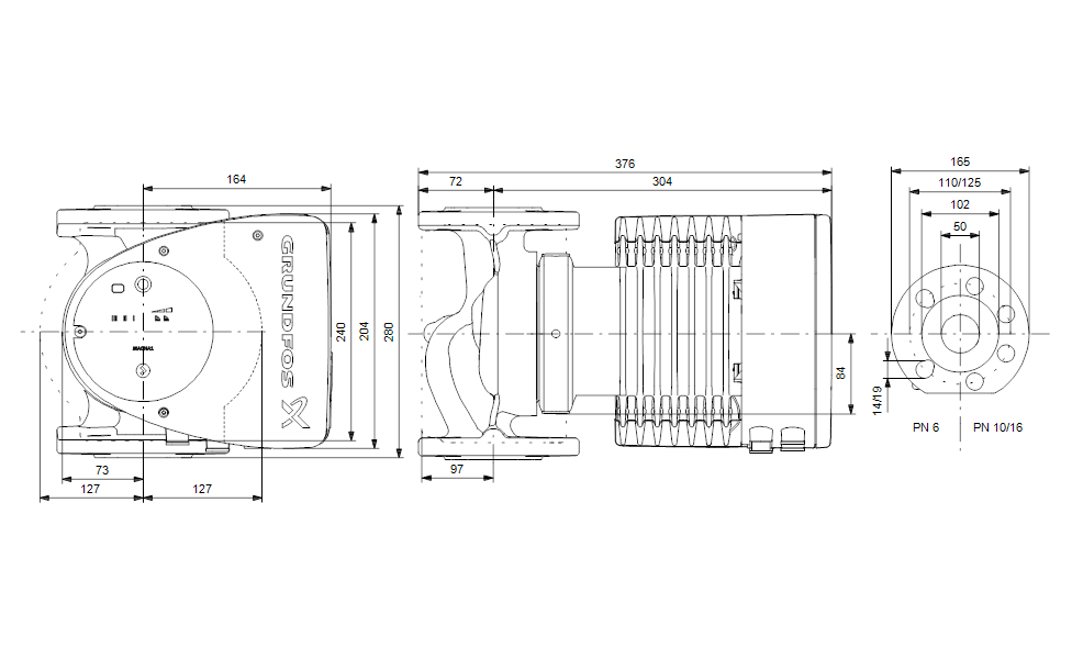Насос Grundfos MAGNA1 50-120 F