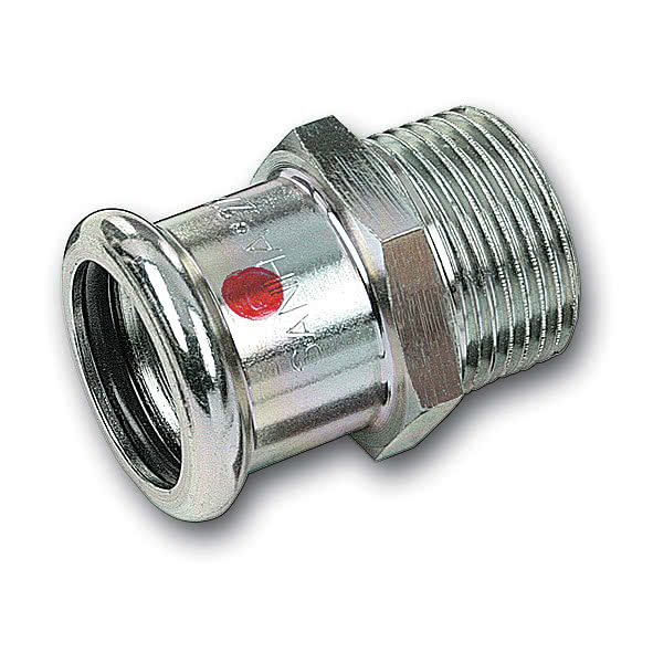 Ниппель Sanha 24000 DN42-1 1/2" пресс-резьба ненаружная сталь