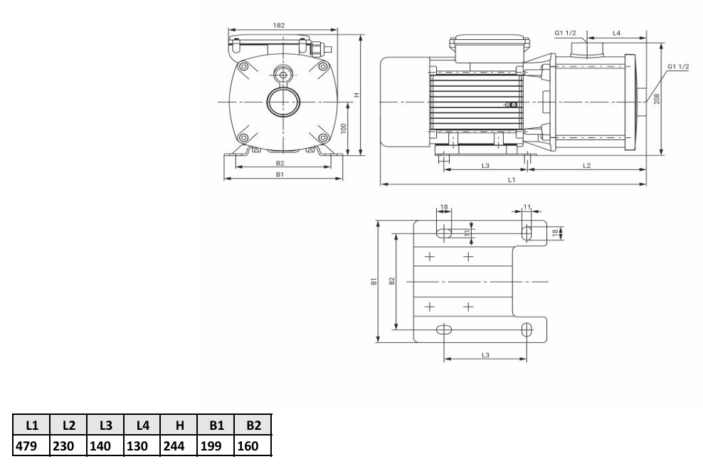 Многоступенчатый насос Wellmix CMI 8-40-BQCE 1х220В, 2,2кВт