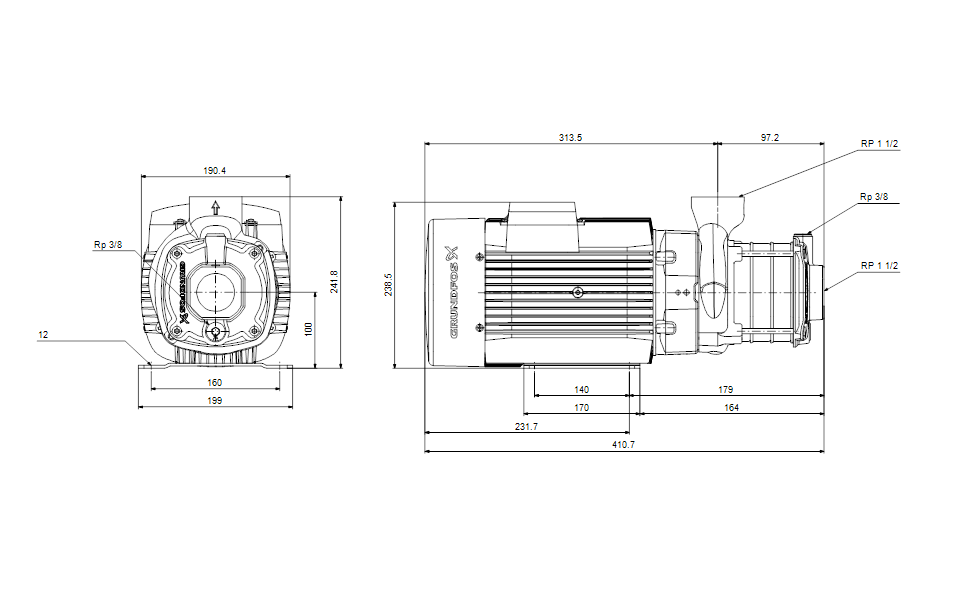 Насос Grundfos CM10-2 A-R-A-E-AVBE C-A-A-N
