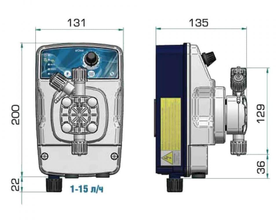 Насос eONE BASIC 5-7 100/250V PVDF TFE/P